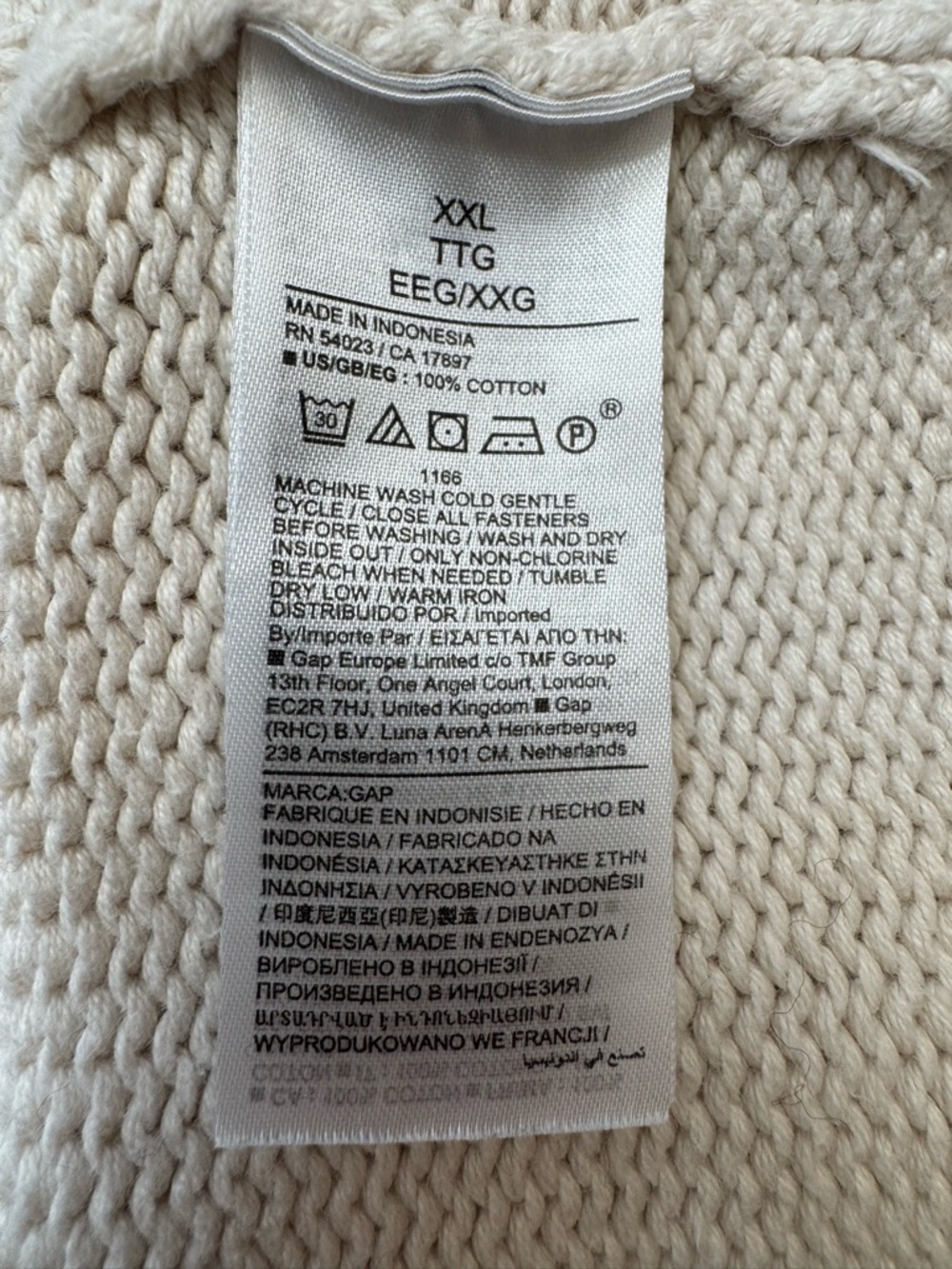 Gap Pocket Button Front Wide Sleeve Cardigan Women’s XXL Cotton Layer - Picture 12 of 13